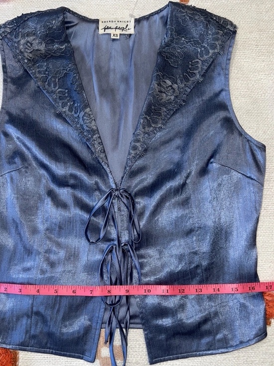 NEW Free People X Brenda Knight Satin and Lace Maxi Skirt & Vest Set XS - Picture 12 of 16